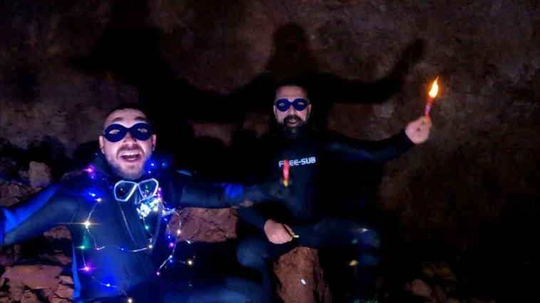 Yeni yılı su altı mağarasında karşıladılar