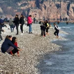 Yeni yılın ilk hafta sonunda Antalya’da deniz keyfi