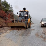 Alanya yollarında kış mesaisi