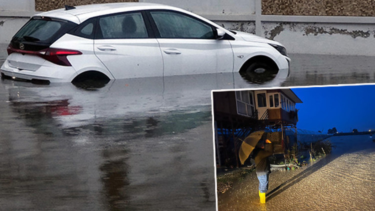 Birçok kenti sağanak vurdu: Hortum oluştu, ev ve iş yerlerini su bastı Kara yolunda çökme meydana geldi