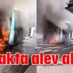 Antalya'da durakta alev alev!