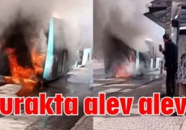 Antalya'da durakta alev alev!