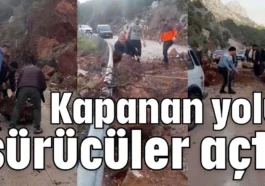 Kapanan yolu sürücüler açtı