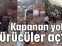 Kapanan yolu sürücüler açtı
