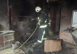 Sobadan alev alan evde hasar oluştu