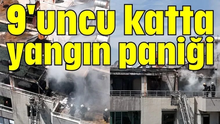 9'uncu katta yangın paniği