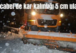 Alacabel'de kar kalınlığı 5 santime ulaştı