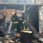 Alanya’da işçilerin kaldığı konteyner alevlere teslim oldu