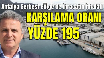 Antalya Serbest Bölge'de ihracatın ithalatı karşılama oranı yüzde 195
