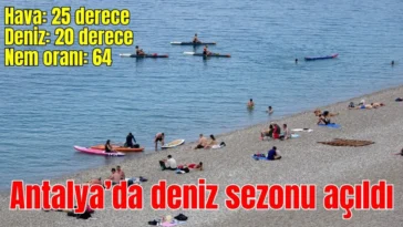 Antalya'da deniz sezonu açıldı