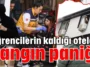 Antalya'da öğrencilerin kaldığı otelde yangın paniği