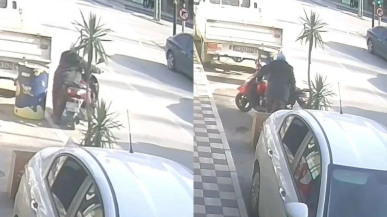 Kendi motosikleti gibi çalıp götürmesi saniyeler sürdü