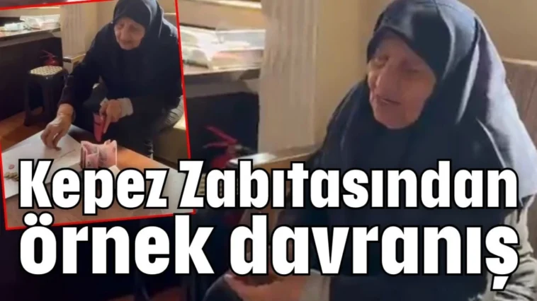 Kepez Zabıtasından örnek davranış