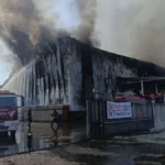 Manavgat’ta fabrika yangını