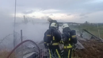 Manavgat’ta şantiye konteynerinde yangın