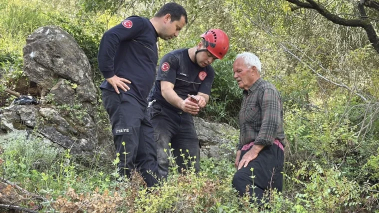 Alanya'da düve düştüğü mağarada sıkıştı