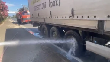 Alanya’da tır yangını paniği