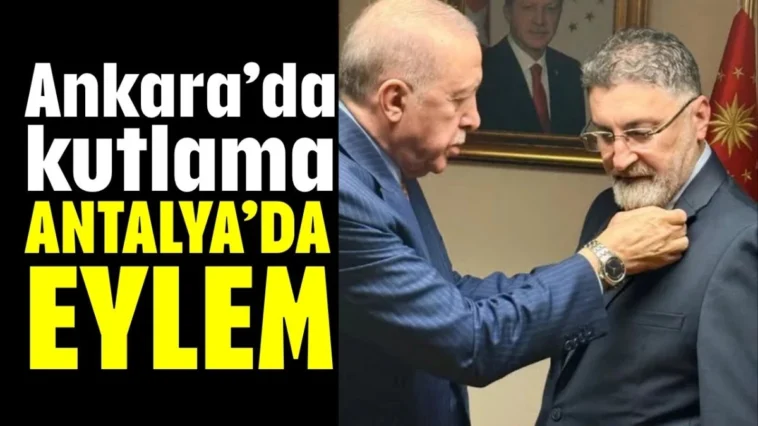Ankara’da kutlama Antalya’da eylem
