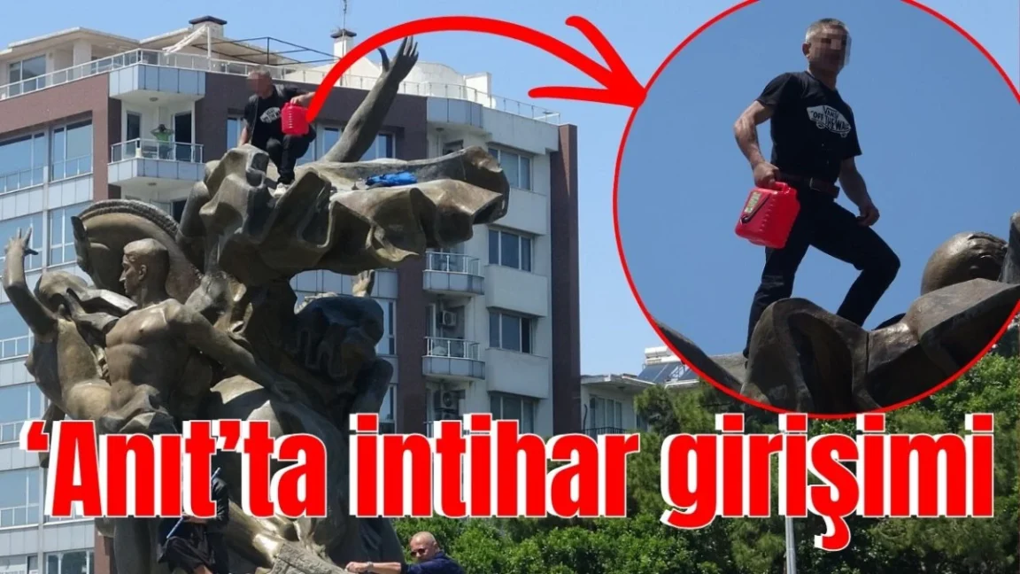 Antalya Atatürk Anıtı’nda intihar girişimi