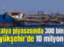 Antalya piyasasında 300 bin TL, Büyükşehir'de 10 milyon TL