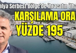 Antalya Serbest Bölge'de ihracatın ithalatı karşılama oranı yüzde 195