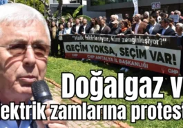 Antalya'da doğalgaz ve elektrik zamlarına protesto
