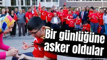 Bir günlüğüne asker oldular