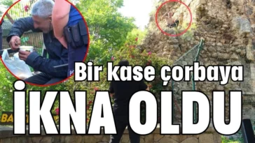 Bir kase çorbaya ikna oldu