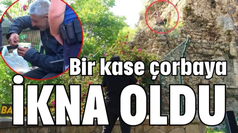 Bir kase çorbaya ikna oldu