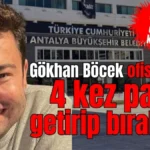 Gökhan Böcek ofisteyken, 4 kez para getirip bırakmış