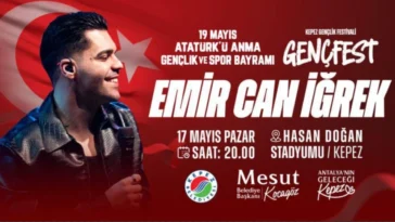 Kepez’de 19 Mayıs sahnesinde Emir Can İğrek konseri