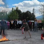 Korkuteli Devlet Hastanesi'nde yangın eğitimi