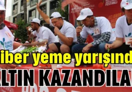Kumluca'da biber yeme yarışında altın kazandılar