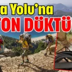 Likya Yolu’na beton döktüler