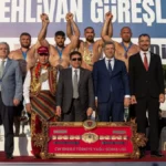 Manavgat’ta başpehlivanlık kemeri Feyzullah Aktürk’ün