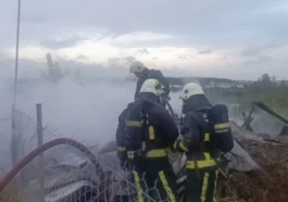Manavgat’ta şantiye konteynerinde yangın