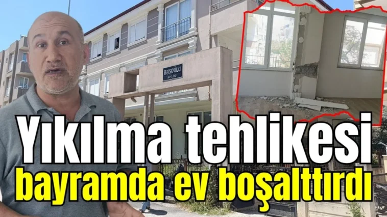 Manavgat'ta yıkılma tehlikesi bayramda ev boşalttırdı