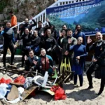 Mermerli Plajı'nda deniz dibi temizliği