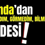 ‘Panda’dan duymadım, görmedim, bilmiyorum ifadesi!