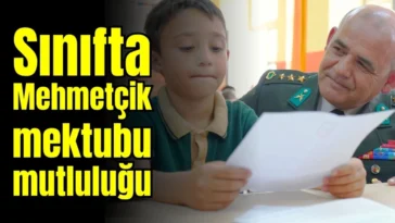Sınıfta Mehmetçik mektubu mutluluğu