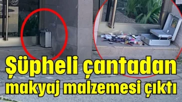 Şüpheli çantadan makyaj malzemesi çıktı