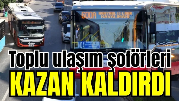 Toplu ulaşım şoförleri kazan kaldırdı
