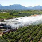 Antalya'da besi çiftliğinde yangın
