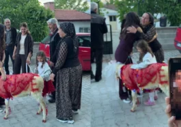 Askerdeki damattan nişanlısına hediye koç