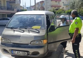 Camında ‘Basın’ yazısı bulunan sürücüye işlem