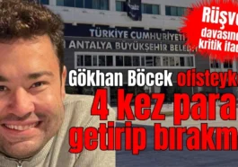 Gökhan Böcek ofisteyken, 4 kez para getirip bırakmış