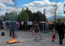 Korkuteli Devlet Hastanesi'nde yangın eğitimi