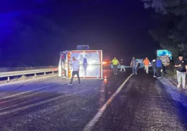 Yola dökülen mazot kazaya neden oldu